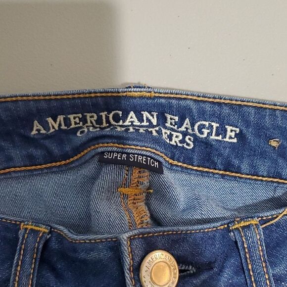 𝅺american Eagle super stretch 28x32 size 4 jeggings - Picture 6 of 8